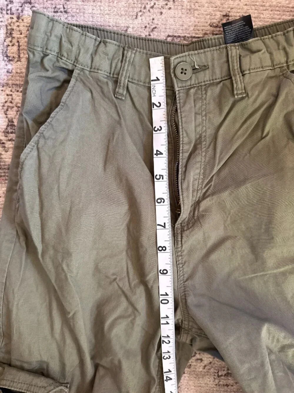 Kids Khaki Green Wide Leg Cargo Pants Youth 18 Petite